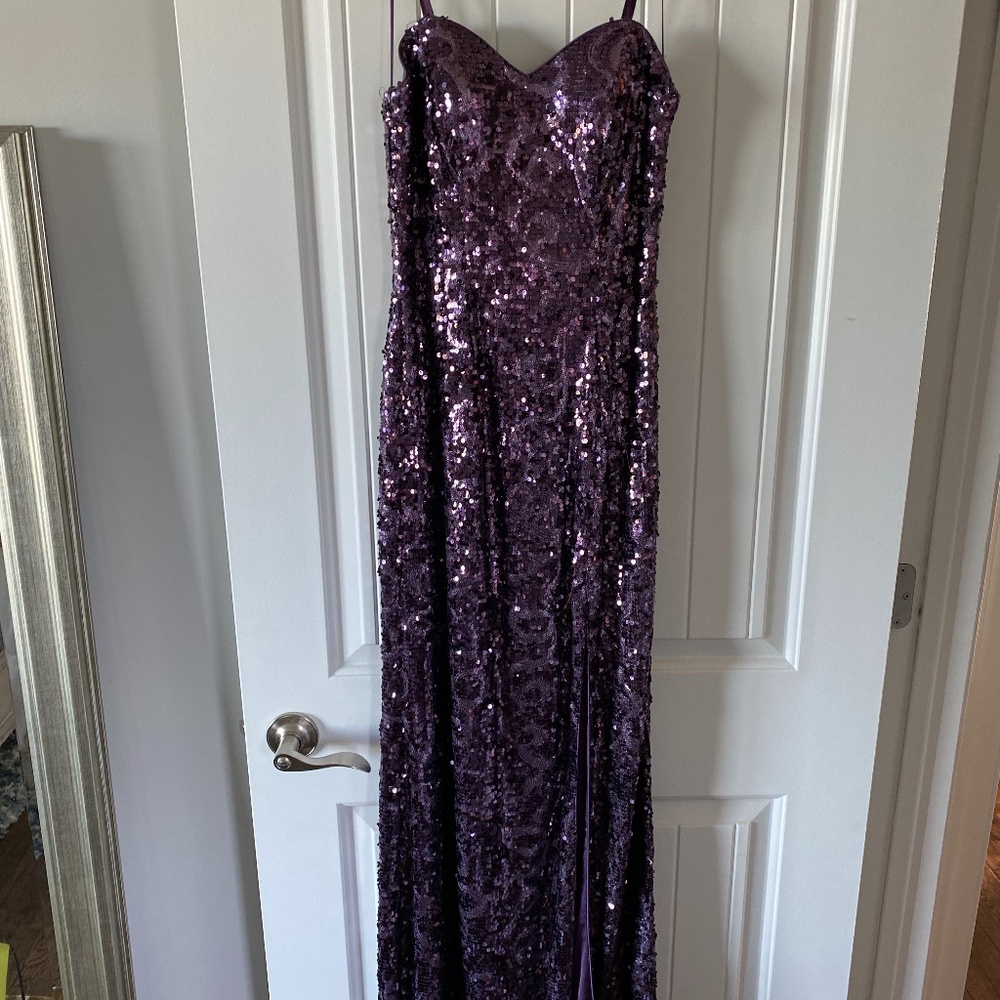 Strapless Sequence Formal Gown - image 1